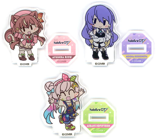 Airani Iofifteen, etc. VTuber Hololive Hololive Indonesia 1st Generation Mini Acrylic Stand hololive CITY Attractions Exclusive Set of 3 Acrylic Stands [USED]