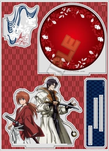 Aoshi Shinomori, etc. Red Rurouni Kenshin: Meiji Kenkaku Romantan Acrylic Diorama Acrylic Stands [USED]