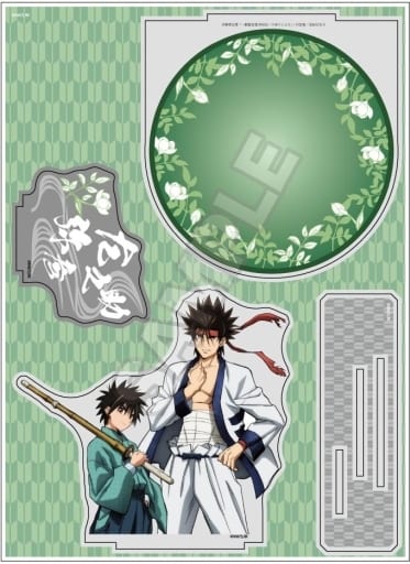 Sanosuke Sagara, etc. Green Rurouni Kenshin: Meiji Kenkaku Romantan Acrylic Diorama Acrylic Stands [USED]