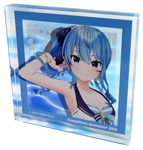 Hoshimachi Suisei VTuber Hololive Acrylic Block Hololive Summer 2023 in Marui Exclusive Acrylic Stands [USED]