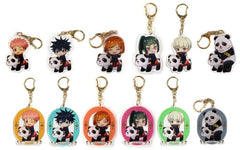 Yuji Itadori, etc. Jujutsu Kaisen Chibi Chara Attraction Ver. Trading Acrylic Key Chains Asakusa Hanayashiki Limited All 12 Types Set Key Chain [USED]