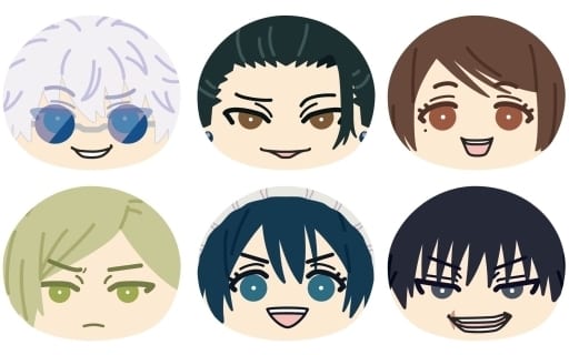 Satoru Gojo, etc. Jujutsu Kaisen Omanjuu Niginigi Mascot Kaigyoku Gyokusetsu All 6 Types Set Key Ring [USED]