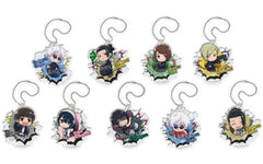 Kento Nanami, etc. Jujutsu Kaisen Kaigyoku Gyokusetsu Buchimas! Acrylic Key Chain All 9 Types Set Key Chain [USED]
