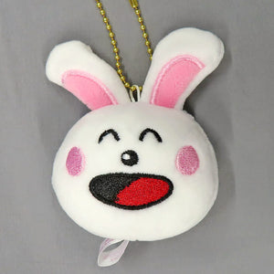 Rabbit Tabekko Dobutsu Okao Mochimochi Mascot Key Ring [USED]