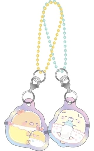 Pork Cutlet Cat Sumikko Gurashi Aurora Pair Acrylic Key Chain Sumikko Baby Key Ring [USED]