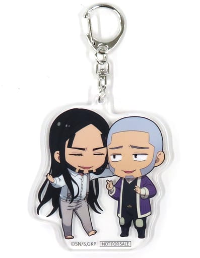 Shiraishi Fusatarou Golden Kamuy Newly Drawn Mini Character Acrylic Key Chain animate Limited Blu-Ray/DVD Vol.12 Purchase Bonus Key Chain [USED]