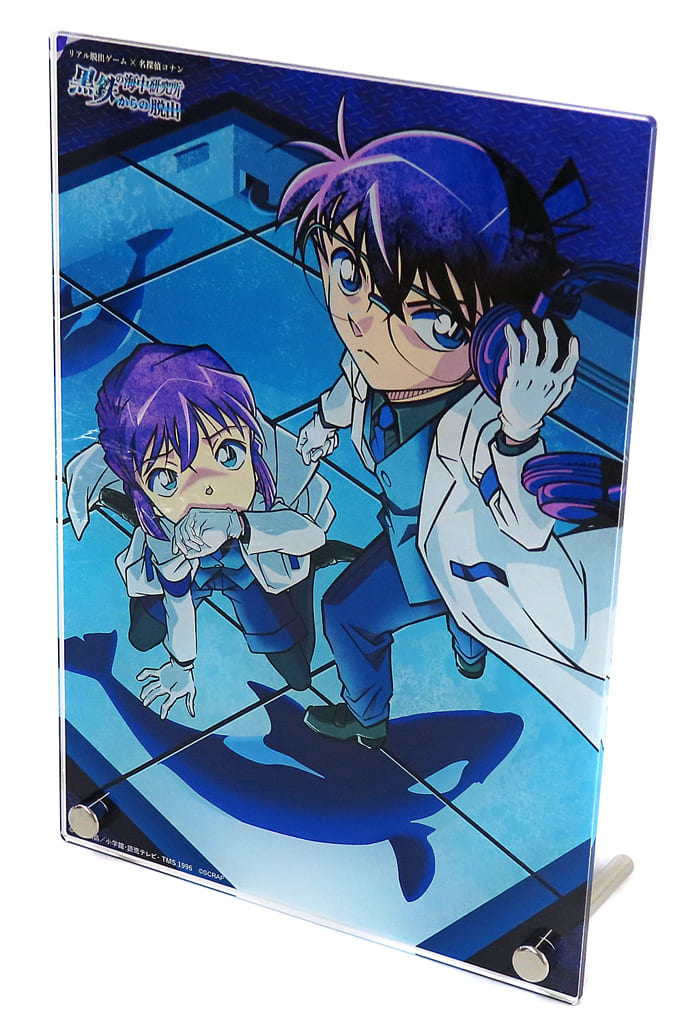 Conan Edogawa Detective Conan Key Visual Acrylic Panel Real Escape Game Escape from the Black Iron Undersea Lab Exclusive Acrylic Stand [USED]