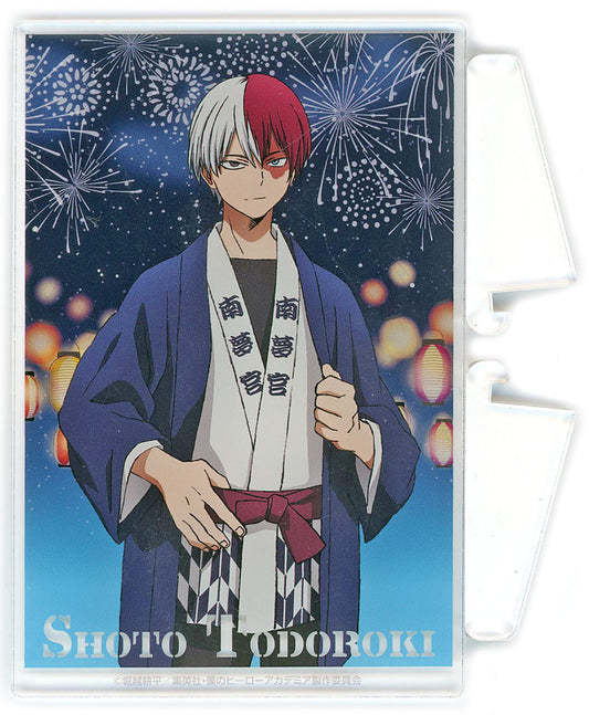 My Hero Academia Shoto Todoroki Festival Ver. Acrylic Board Character Pop Store Limited Tsuyu-chan no Tomodachi Ippai Fukubiki Garapon Plus!! 2nd Prize: Your Quirk Resembles All Might Award Acrylic Stands [USED]