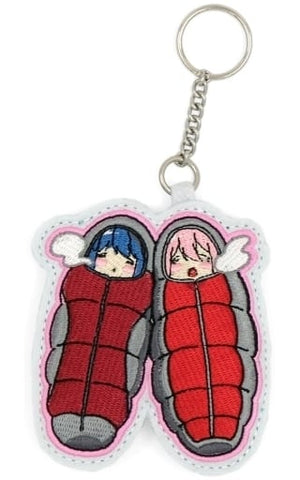 Rin Nadeshiko Sleeping Bag Laid-Back Camp Embroidered Patch Key Chain Key Chain [USED]