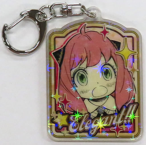 Anya Forger Look Up Scornful Eyes SPY x FAMILY Elegant!! or not Elegant Acrylic Key Chain Collection Spy Family Exhibition Limited Key Chain [USED]