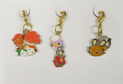 Vulpix Drifloon Dedenne Pokemon Metal Charm Set Collection Christmas 2016 Charm [USED]