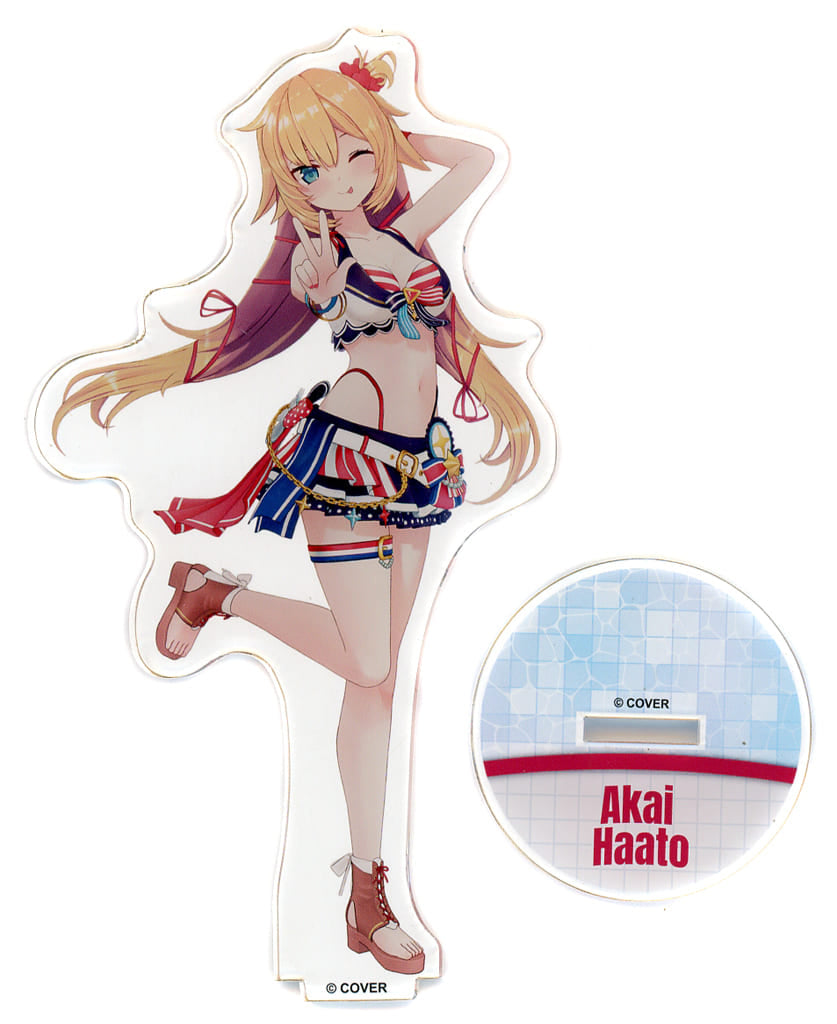 Haato Akai VTuber Hololive 3D Acrylic Stand Summer Splash Party Ver. C104 Limited Acrylic Stands [USED]