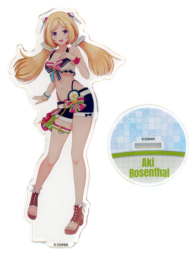 Aki Rosenthal VTuber Hololive 3D Acrylic Stand Summer Splash Party Ver. Hololive Summer 2023 Exclusive Acrylic Stands [USED]