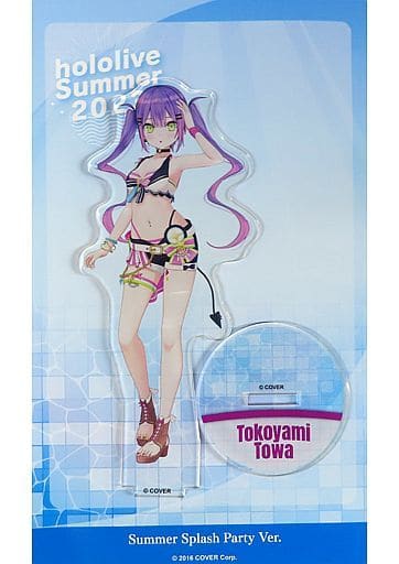 Tokoyami Towa VTuber Hololive 3D Acrylic Stand Summer Splash Party Ver. Hololive Summer 2023 Exclusive Acrylic Stands [USED]
