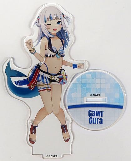 Gawr Gura VTuber Hololive 3D Acrylic Stand Summer Splash Party Ver. Hololive Summer 2023 Exclusive Acrylic Stands [USED]