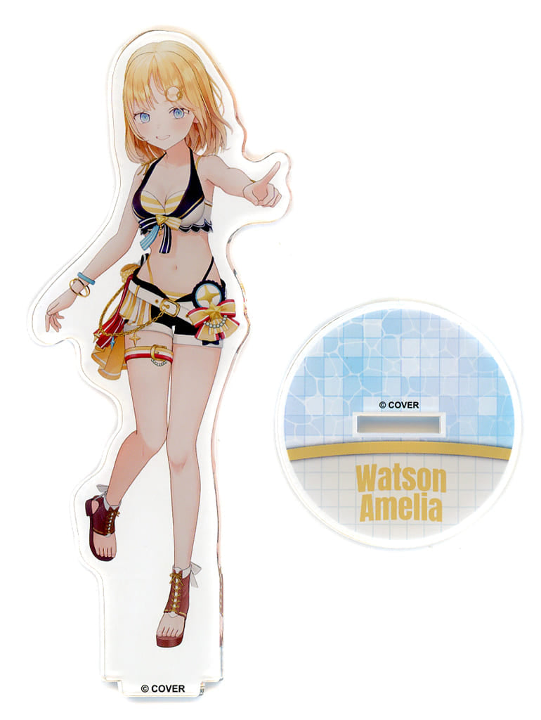 Amelia Watson VTuber Hololive 3D Acrylic Stand Summer Splash Party Ver. Hololive Summer 2023 Exclusive Acrylic Stands [USED]
