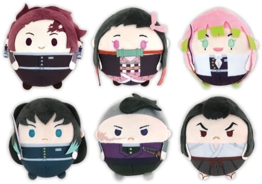 Shinazugawa Genya, etc. Demon Slayer: Kimetsu no Yaiba Fluffy Kororin 9 All 6 Types Set Key Ring [USED]
