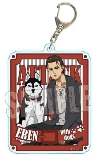Ellen Yeager with the Dog Ver. Attack on Titan Choideka Acrylic Key Chain Key Chain [USED]