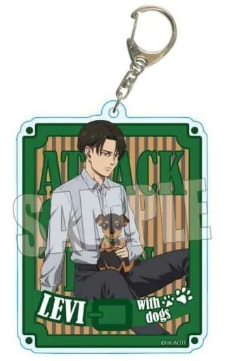 Levi Ackerman with the Dog Ver. Attack on Titan Choideka Acrylic Key Chain Key Chain [USED]