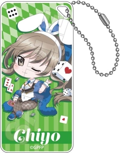 Chiyo Shimada GIRLS und PANZER das Finale Mochikko Casino Domiteria Key Chain Jr. Key Ring [USED]
