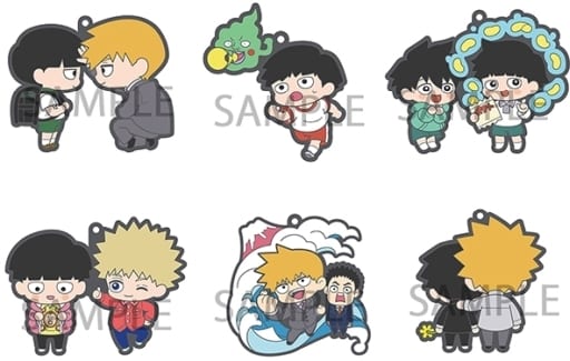 Shigeo Kageyama, etc. Mob Psycho 100 III Buddycolle Rubber Mascot All 6 Types Set Key Ring [USED]