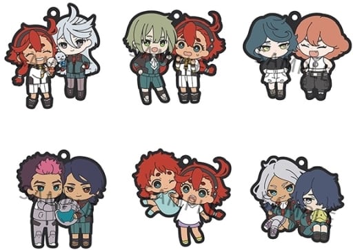 Suletta, etc. Mobile Suit Gundam: The Witch from Mercury Buddycolle Rubber Mascot Vol.2 All 6 Types Set Key Ring [USED]
