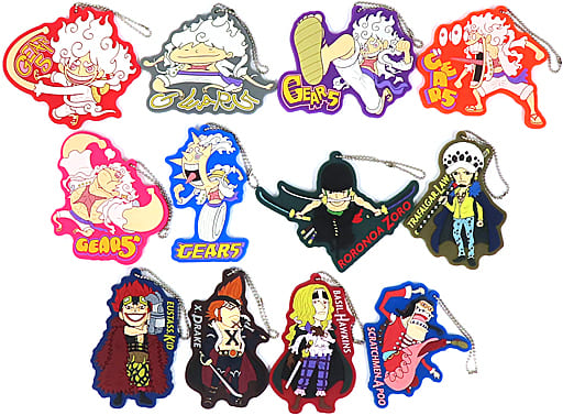 Monkey D. Luffy, etc. One Piece Ichiban Kuji Beyond The Level Rubber Mascot Collection Prize H All 12 Types Set Key Chain [USED]
