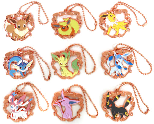 Eevee, etc. Eevee Friends Pokemon Ichiban Kuji Accessories Charms Fantasy Closet Prize F All 9 Types Set Charm [USED]