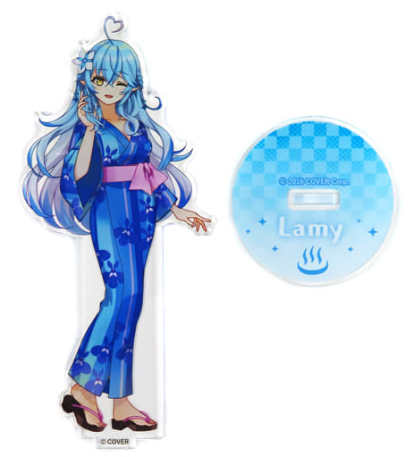 Yukihana Lamy VTuber Hololive Life-Scale Acrylic Stand Yukata Ver. Gokurakuyu Raku SPA Collaboration Vol.3 Fulolife Exclusive Acrylic Stands [USED]