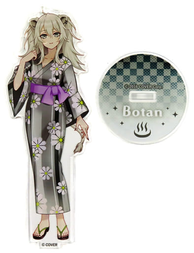 Shishiro Botan VTuber Hololive Life-Scale Acrylic Stand Yukata Ver. Gokurakuyu Raku SPA Collaboration Vol.3 Fulolife Exclusive Acrylic Stands [USED]