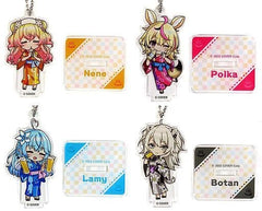 Nene Momosuzu, etc. VTuber Hololive Trading Acrylic Keychain Mini Character Ver. Gokurakuyu Raku SPA Collaboration Vol.3 Fulolife Exclusive All 4 Types Set Acrylic Stands [USED]