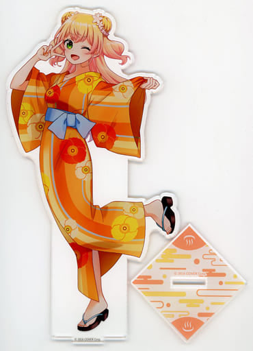 Nene Momosuzu Yukata Ver. VTuber Hololive Deka Acrylic Stand Gokurakuyu RAKU SPA Collaboration Vol.3 Fulolife Gokurakuyu Online Shop Exclusive Acrylic Stands [USED]