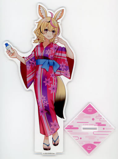 Polka Omaru Yukata Ver. VTuber Hololive Deka Acrylic Stand Gokurakuyu RAKU SPA Collaboration Vol.3 Fulolife Gokurakuyu Online Shop Exclusive Acrylic Stands [USED]