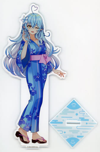 Yukihana Lamy Yukata Ver. VTuber Hololive Deka Acrylic Stand Gokurakuyu RAKU SPA Collaboration Vol.3 Fulolife Gokurakuyu Online Shop Exclusive Acrylic Stands [USED]