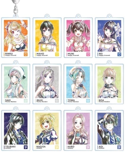 Rinku Aimoto, etc. D4DJ All Mix Ani-Art Trading Acrylic Key Chain Ver.A All 12 Types Set Key Chain [USED]