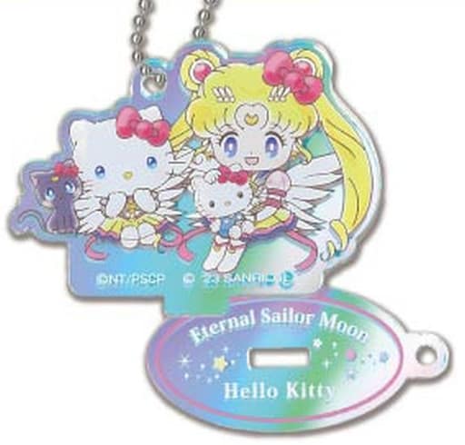 Eternal Sailor Moon Hello Kitty Sailor Moon Cosmos X Sanrio Characters Stand Mini Acrylic Keychain Aurora Type Key Chain [USED]