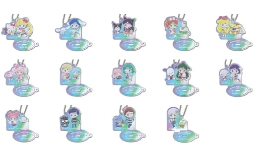 Eternal Sailor Moon, etc. Sailor Moon Cosmos X Sanrio Characters Stand Mini Acrylic Keychain Aurora Type All 14 Types Set Key Chain [USED]