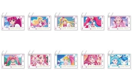 Happiness Charge Precure!, etc. Pretty Cure All Stars Decofla Acrylic Key Chain B BOX All 10 Types Set Key Chain [USED]