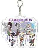 Levi, etc. Paint Ver. Attack on Titan Graph Art Illustration Deka Acrylic Key Chain Key Chain [USED]