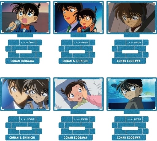 Conan Edogawa, etc. Detective Conan Metallic Mini Acrylic Stand Scene Trading Ver. Edogawa Conan Collection All 6 Types Set Acrylic Stand [USED]
