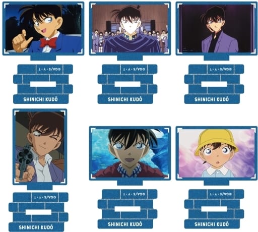 Shinichi Kudo, etc. Detective Conan Metallic Mini Acrylic Stand Scene Trading Ver. Shinichi Kudo Collection All 6 Types Set Acrylic Stand [USED]