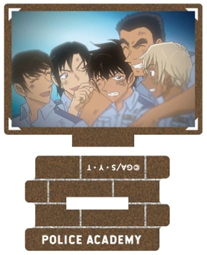 Police Academy Squad 5 Detective Conan Metallic Mini Acrylic Stand Scene Trading Ver. Police Academy Squad Collection Acrylic Stand [USED]