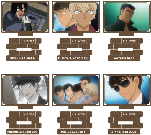 Kenji Hagiwara, etc. Detective Conan Metallic Mini Acrylic Stand Scene Trading Ver. Police Academy Squad Collection All 6 Types Set Acrylic Stand [USED]