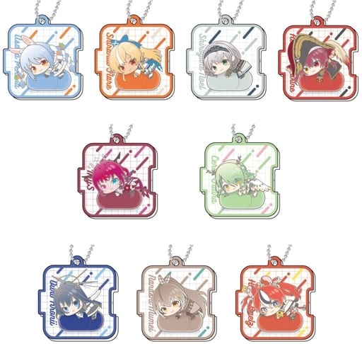 Usada Pekora, etc. Vtuber Hololive Pitatto Acrylic Key Chain Hagumeets C BOX All 9 Types Set Key Ring [USED]