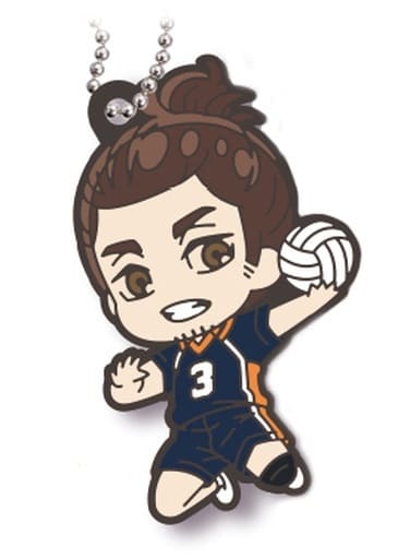 Azumane Asahi Haikyu!! Defo Rubber! Karasuno High School Keychain Key Chain [USED]