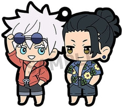 Satoru Gojo Suguru Getou Okinawa Ver. Jujutsu Kaisen Season 2 Buddycolle Rubber Mascot Part 4 Key Ring [USED]