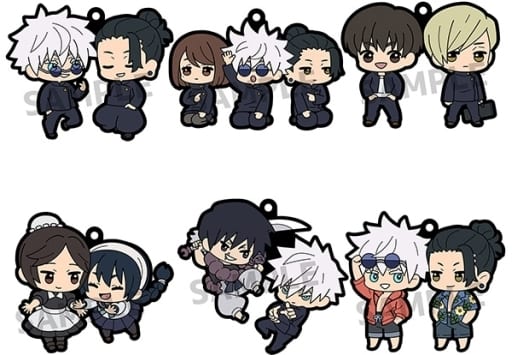 Satoru Gojo, etc. Jujutsu Kaisen Season 2 Buddycolle Rubber Mascot Part 4 All 6 Types Set Key Ring [USED]