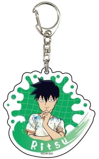 Ritsu Kageyama Mob Psycho 100 III Newly Drawn Illustration Acrylic Key Chain 01.Paint Play Ver. Key Chain [USED]