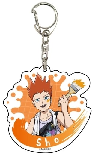 Shou Suzuki Mob Psycho 100 III Newly Drawn Illustration Acrylic Key Chain 01.Paint Play Ver. Key Chain [USED]