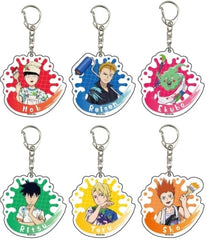 Shigeo Kageyama, etc. Mob Psycho 100 III Newly Drawn Illustration Acrylic Key Chain 01.Paint Play Ver. All 6 Types Set Key Chain [USED]